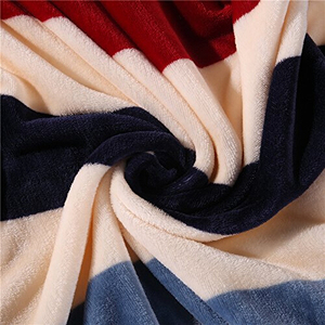 Alta calidad tres colores diseño de la <span class=keywords><strong>raya</strong></span> super suave franela fleece manta ponderada sensorial chunky manta India - Product Image 4