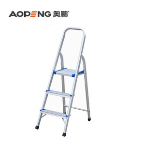 3 <strong>Step</strong> Aluminum <strong>Folding</strong> <strong>Step</strong> <strong>Ladder</strong> with Narrow <strong>Step</strong> - Product Image 2