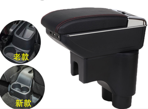 กล่องคอนโซลหนังหรู DAIAO สำหรับ Suzuki Brio/<span class=keywords><strong>Mobilio</strong></span>/<span class=keywords><strong>BRV</strong></span>/Ignis พร้อมที่ชาร์จ USB และที่วางแก้ว กล่องเก็บของที่วางแขน - Product Image 4