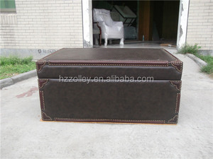 Dubaï rustique meubles de salon pu faux <span class=keywords><strong>cuir</strong></span> <span class=keywords><strong>table</strong></span> <span class=keywords><strong>basse</strong></span> avec rangement, Antique <span class=keywords><strong>center</strong></span> de stockage d'ameublement <span class=keywords><strong>table</strong></span> de thé - Product Image 2