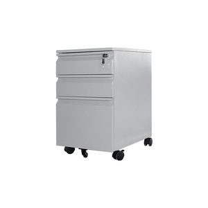 Steel movable file cabinet metal 3 drawer wheels cabinet