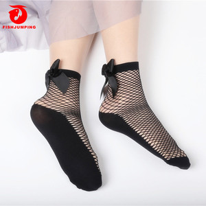 Calzini <span class=keywords><strong>Sexy</strong></span> <span class=keywords><strong>a</strong></span> <span class=keywords><strong>rete</strong></span> della caviglia di vendita calda della fabbrica con il papillon - Product Image 5