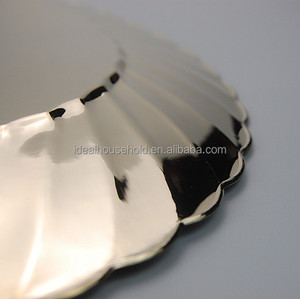 10x16&quot;Disposable Gold Oval Plate,<strong>Plastic</strong> Salad Plates - Product Image 2