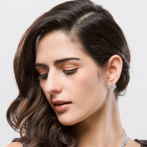 LUOTEEMI Commercio All'ingrosso di Nuovo Disegno Da Sposa Da Sposa di Lusso <span class=keywords><strong>Bijoux</strong></span> Brinco <span class=keywords><strong>Gioielli</strong></span> Scintillanti 3A Zircone Cubico Della Vite Prigioniera Del Fiore Orecchini - Product Image 2