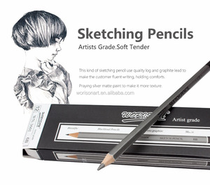Ensemble de 12 crayons <span class=keywords><strong>à</strong></span> <span class=keywords><strong>dessin</strong></span> artistique de haute qualité, pour croquis, <span class=keywords><strong>crayon</strong></span> Standard, doux et sûr, Non toxique, pour fournitures artistiques - Product Image 2