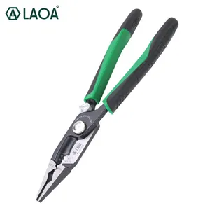 LAOA Tang Multitool 8 Inci, Alat Crimping Hidung Panjang Kombinasi dengan Fungsi Kunci