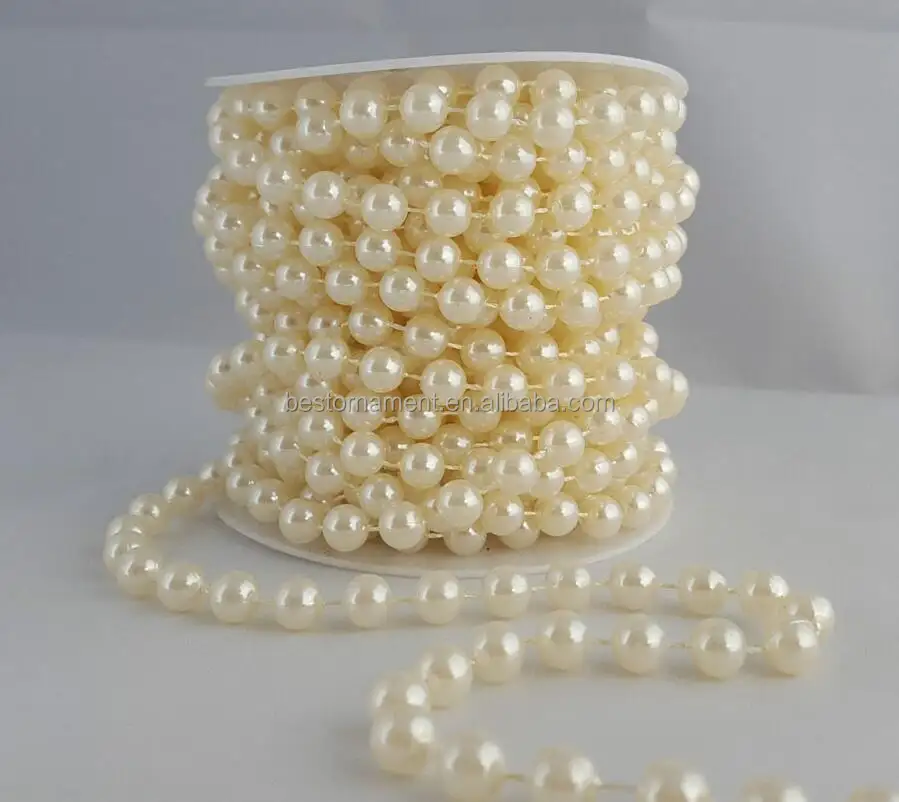 Acrylic PEARL BEAD STRING / GARLAND For IDEAL SEWING TRIM CAKE WEDDING BRIDAL