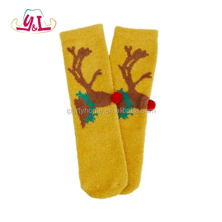 Werbe geschenke Verschiedene Winter Gemütliche Santa Elk Brown Socken Weihnachts frauen Für Neujahrs geschenke