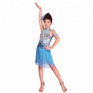Bestdance Enfants robe latine avec frange Glands De Danse Latine Dancewear Filles Parti Danse Paillettes Robe Costume <span class=keywords><strong>S</strong></span> M L - Product Image 5