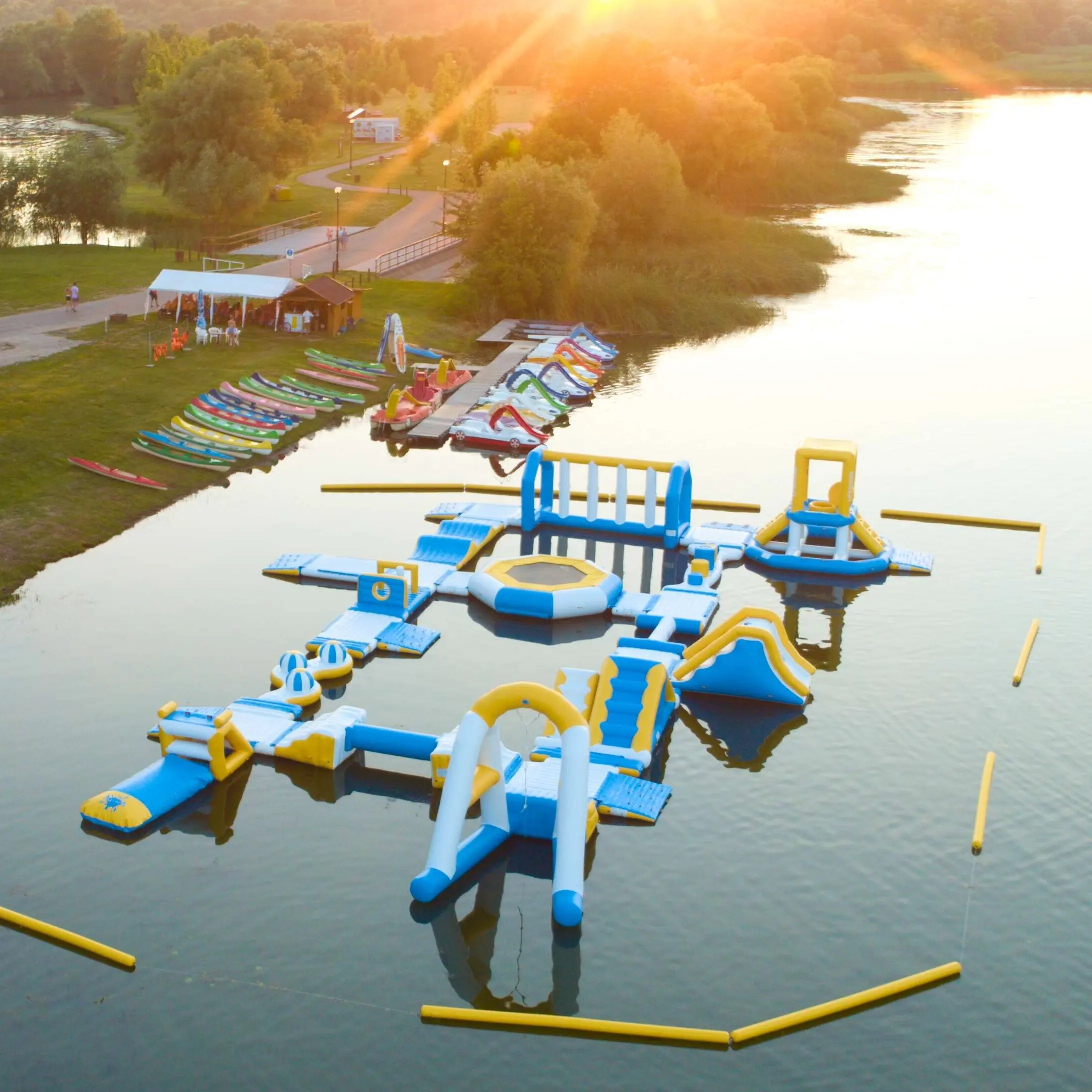 Parque infantil inflável do esporte aquático da honra, parque aqua para lago