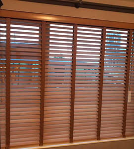 Durable lisse texture 50mm classique en <span class=keywords><strong>bois</strong></span> véritable <span class=keywords><strong>bois</strong></span> pin <span class=keywords><strong>tilleul</strong></span> lattes échelle corde ruban rouleau store vénitien - Product Image 2