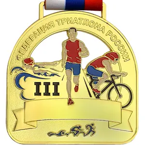 Custom Metal Sports Marathon Medal for Running