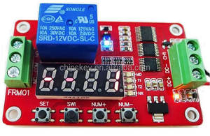 #27080 2-kênh 12V DC chu kỳ hẹn giờ mô-đun tự khóa tiếp sức với sự chậm trễ chuyển đổi đa chức năng PLC mô-đun điện tử - Product Image 3