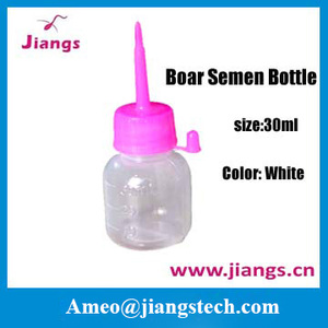 Veterinario favorable/práctico botella de recogida de esperma wth enchufe para el cerdo - Product Image 1