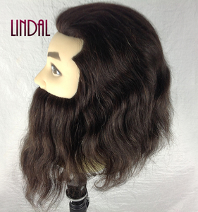 Équipement de Salon de <span class=keywords><strong>coiffure</strong></span> pour hommes, 100% cheveux naturels, Mannequin pour barbier, formation pour <span class=keywords><strong>coiffure</strong></span>, tête de poupée - Product Image 3