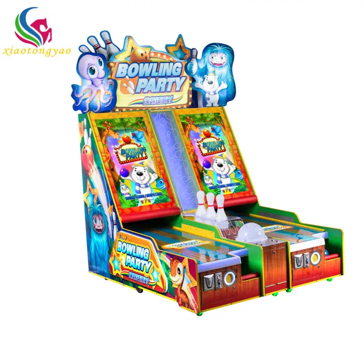 Interior de diversões crianças de boliche aracde máquinas máquina redenção máquina de jogo de boliche de críquete
