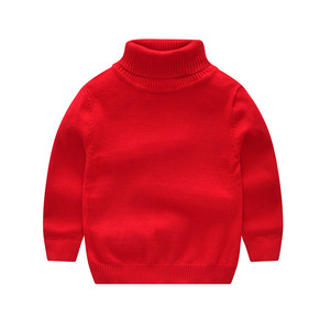 Bambini tinta unita in maglia per bambini 1-8 anni del bambino pullover delle ragazze caldo di natale dropshipping maglione - Product Image 3