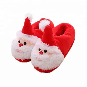 Pantufas estilo push para crianças, sapatos infantis de natal com papai noel para crianças, 2019