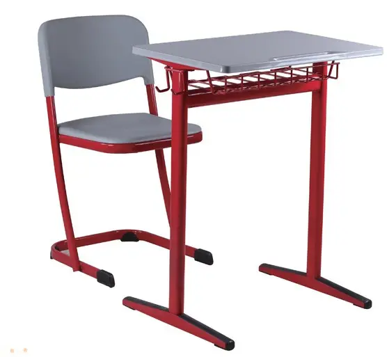 SF-0203C, bureau Universitaire et chaise avec dossier en plastique/siège et dessus de table