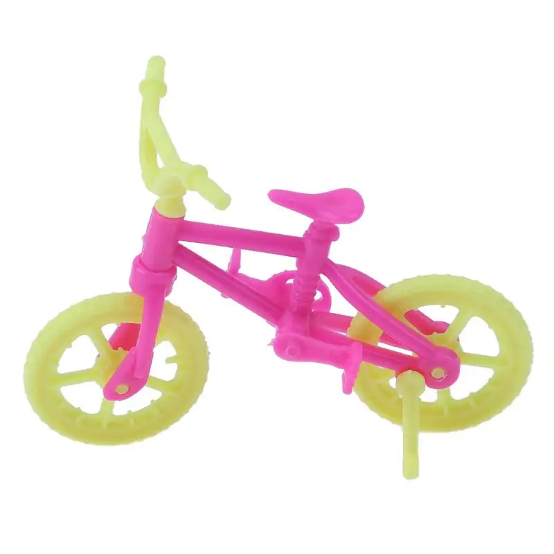 2 teile/satz handgemachte Puppe Fahrräder Fahrrad Mini <span class=keywords><strong>Spielzeug</strong></span> für Barbie Puppen Zubehör Mode Kunststoff Mädchen Geburtstags geschenk <span class=keywords><strong>Spielzeug</strong></span>