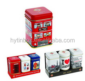 Mini Scatola <span class=keywords><strong>di</strong></span> <span class=keywords><strong>Latta</strong></span> Quadrata <span class=keywords><strong>per</strong></span> Tè 25g con Design Autobus <span class=keywords><strong>di</strong></span> Londra e Confezione Regalo - Product Image 2