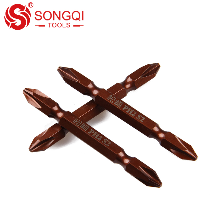 Шуруповерт SONGQI PH2 с одной/двойной головкой, магнитный с катушками и шестигранным хвостовиком, ручной инструмент, набор отверток и бит