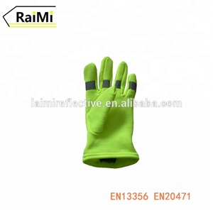Nuova Invenzione Leggero Riflettore Arancione Del Motociclo Guanto Guanto di Lavoro di Sicurezza di Protezione - Product Image 4