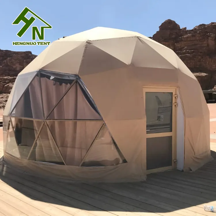 Tente désert de Camping chauffante, transparente, de luxe, décoration d'hôtel écologique, prévente, maison en forme de dôme transparente