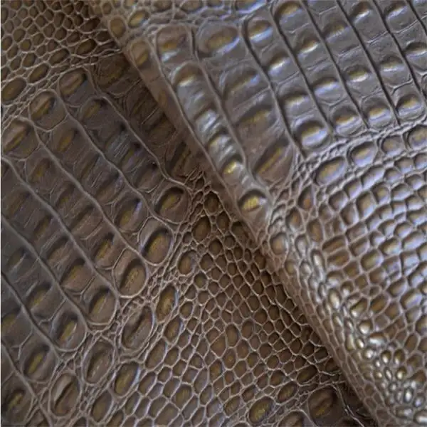 Wholesale crocodile pattern cow skin leather price
