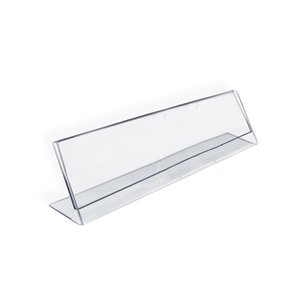 Étiquette de prix transparente en forme de L, Design Simple, support Horizontal de <span class=keywords><strong>Table</strong></span>, plaque de nom de tente, porte-affiche en acrylique - Product Image 5