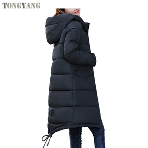 TONGYANG giacca <span class=keywords><strong>invernale</strong></span> da <span class=keywords><strong>donna</strong></span> in cotone con cappuccio addensato Plus Size giacca imbottita in cotone caldo sciolto cappotti lunghi femminili - Product Image 2