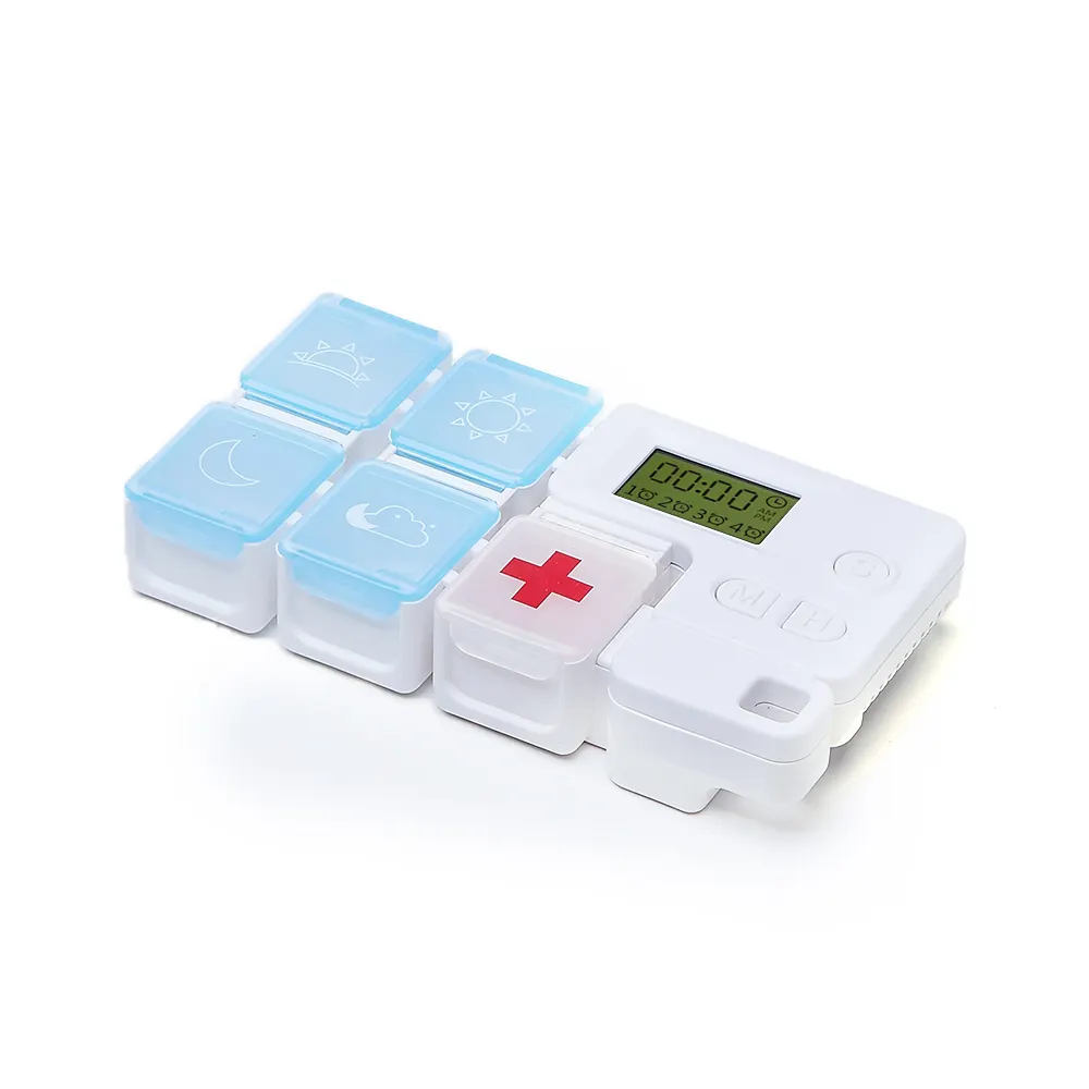 Smart pill box timer medication reminder alarm/medicine reminder/digital pill container alarm