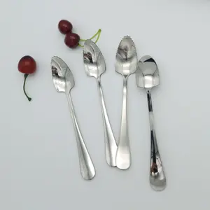 new gold spoon stainless steel grapefruit spoon silverware set tableware teapot spoon