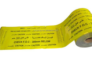 Cinta de Advertencia Subterránea Detectable de Aluminio + PE para Tuberías de Gas, 1000 pies de Longitud, Logotipo Personalizado - Product Image 2