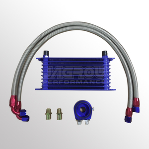 Confianza Greddy tipo 10 row enfriador de aceite juego de aluminio + adaptador Filtro extremo de la manguera - Product Image 1