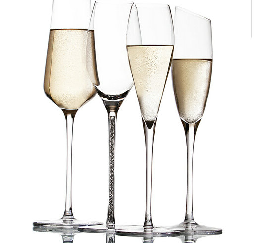 Wholesale Customized Logo Wedding Crystal Glow Champagne Wine Glass champagne glass flutes