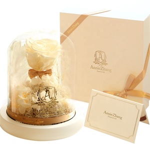 Rose éternelle sous dôme de verre, fleur préservée, pour la saint-valentin, nouveau Design, pour la saint-valentin, 2019 - Product Image 3