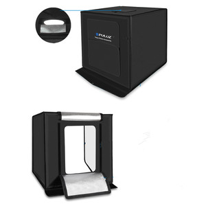 Hoge kwaliteit PULUZ 40x40/60x60 cm Fotografie Studio Box + Plug Mini Studio Foto Doos softbox Met Licht Fotografie Accessoires