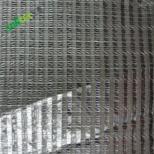 55% gewächshaus innen abdeckung aluminium streifen schatten tuch, uv blaock gartenarbeit Reflektierende silber sonnencreme netting 4,3 m * 50m
