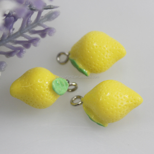 Bán Buôn Dễ Thương 3D Lemon Cabochon Charms Nhựa Trái Cây Mặt Dây Chuyền Mô Hình Diy <span class=keywords><strong>Craft</strong></span> Làm - Product Image 6
