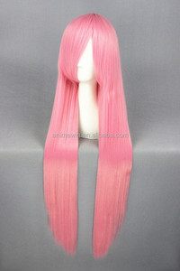 Perruque synthétique de cosplay d'anime de haute qualité, longue de 100 cm, rose, droite, Kuroko No Basketball Momoi Satsuki, pour Halloween - Product Image 3