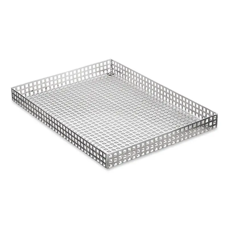 Stainless Steel Metal Mesh perforated flat jelly roll baguette drying dehydration baking tray for foods