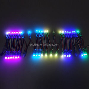 תאורת פיקסל לד <span class=keywords><strong>DMX</strong></span> ניתנת לתכנות, משנה צבעים, עם שבב חכם, 12 מ\\\"מ, DC5V - Product Image 1