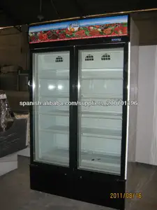 vidrio usado pantalla puerta del congelador para helados