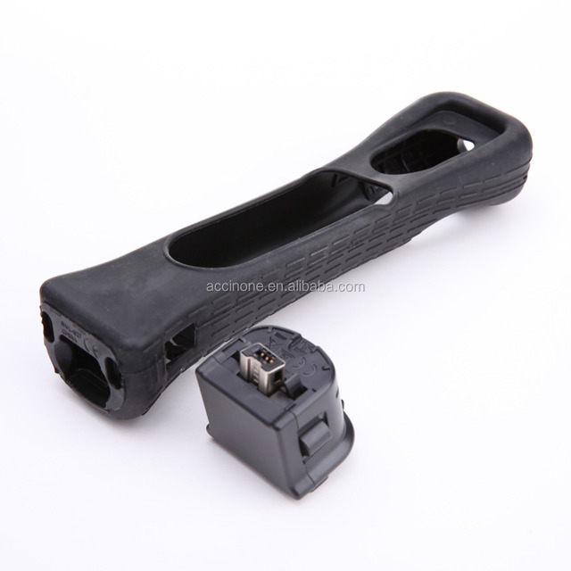 Wireless Remote Control Motion Plus MotionPlus Adapter Sensor for Nintendo Wii Remote Controller Motion + Silicone case