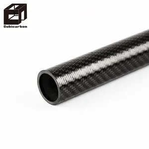 1k 3k Twill Matte Glossy 32mm Threaded Scaffold Carbon Fiber Tube