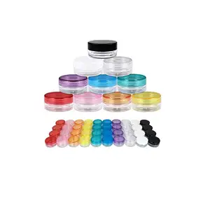 3 g 5 g 10 g 15 g 30 g runder durchsichtiger kosmetiktopf kosmetischer make-up-pulverbehälter Plastikglas für Glitzer-Balsam-Wachs-Eyeshadow-Muster