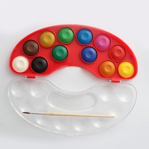 12 Color Arte Pintura B2c Venta al por mayor 28mm Oval Acuarela Pintura Set - Product Image 1