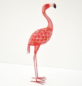 Metal bahçe süsleri çim heykeli dekorasyon Pembe <span class=keywords><strong>Flamingo</strong></span> - Product Image 3