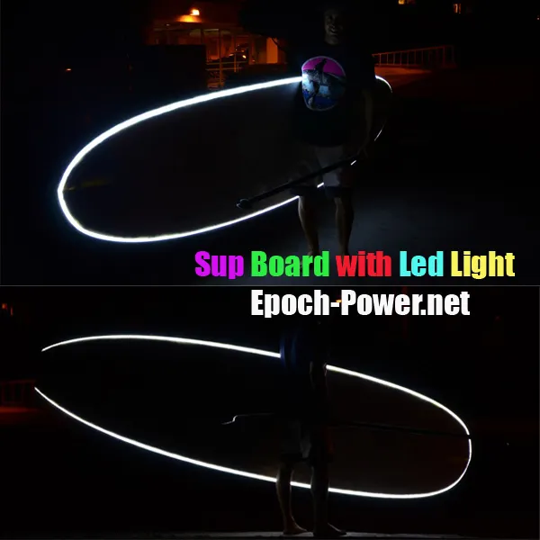 Placa de remo de luz led com luzes led/prancha de surf/sup